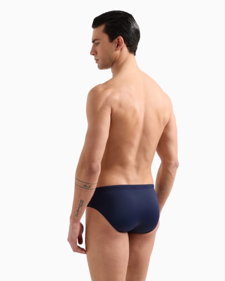 Armani Bañador Tipo Slip De Nailon Reciclado Con Cinta Con Logotipo ASV