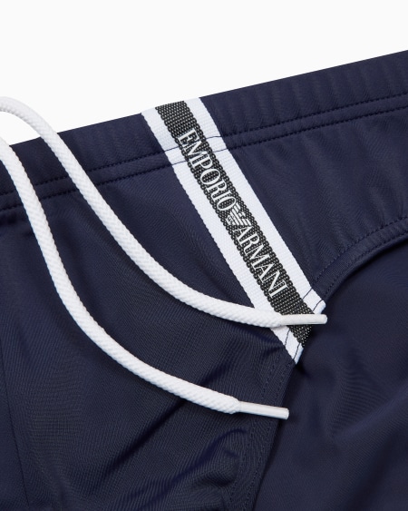 Armani Bañador Tipo Slip De Nailon Reciclado Con Cinta Con Logotipo ASV