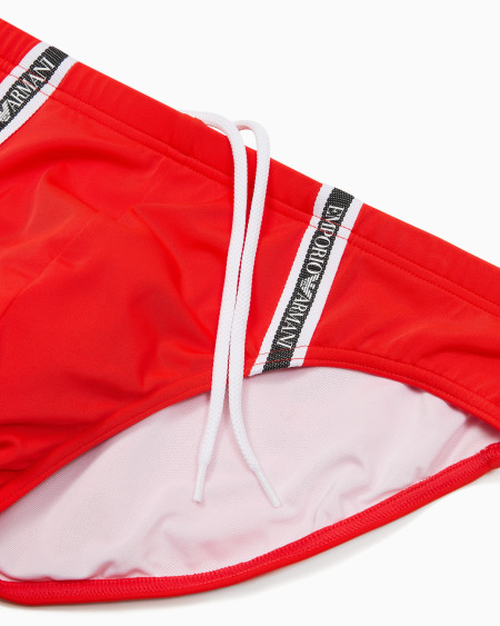 Armani Bañador Tipo Slip De Nailon Reciclado Con Cinta Con Logotipo ASV