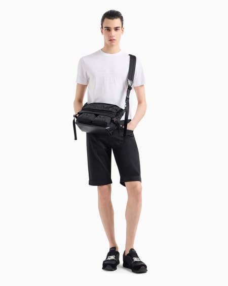 Armani Bermudas De Cómodo Algodón Brillante Con Vuelta En El Bajo