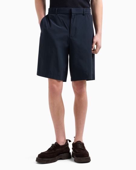 Armani Bermudas De Nailon Elástico Con Cintura Elástica Por Detrás