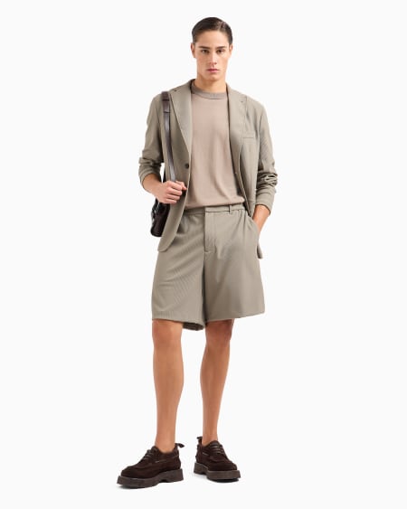 Armani Bermudas De Nailon Elástico Con Efecto Canneté