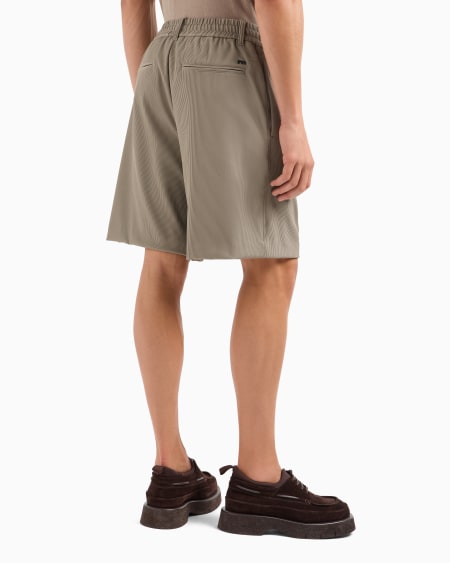 Armani Bermudas De Nailon Elástico Con Efecto Canneté