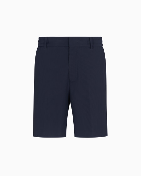 Armani Bermudas De Nailon Elástico Con Efecto Canneté