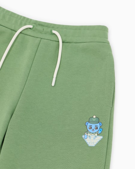 Armani Bermudas Holgadas De Punto Orgánico Con Estampado Manga Bear Crew ASV