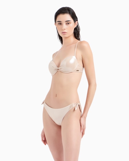 Armani Bikini Con Sujetador Push-up De Tejido Foil Reciclado ASV