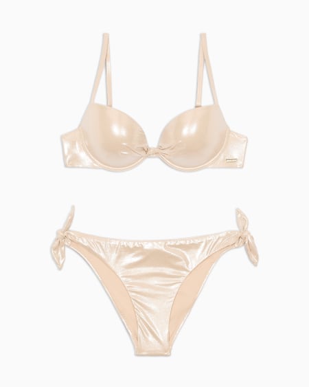 Armani Bikini con sujetador push-up de tejido foil reciclado ASV