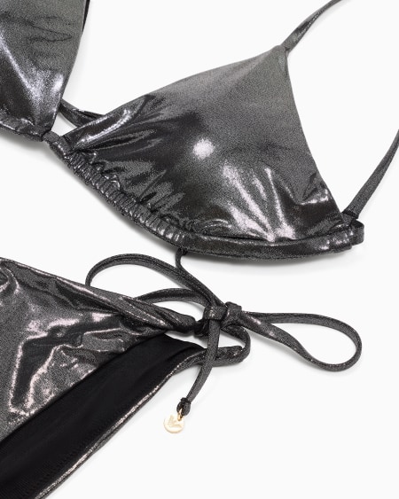 Armani Bikini De Triángulo Con Relleno De Tejido Foil Reciclado ASV