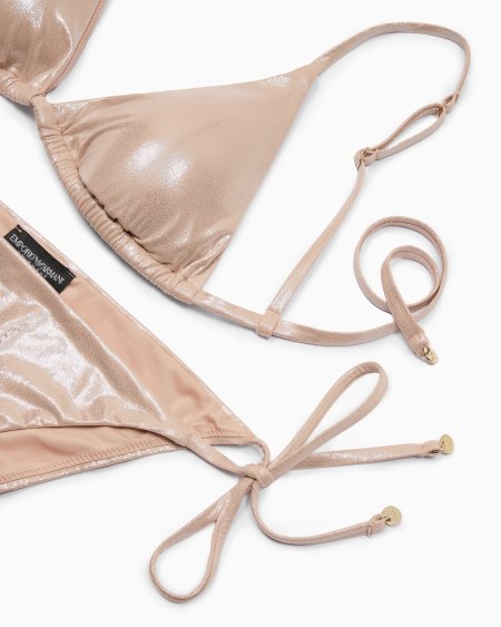 Armani Bikini De Triángulo Con Relleno De Tejido Foil Reciclado ASV