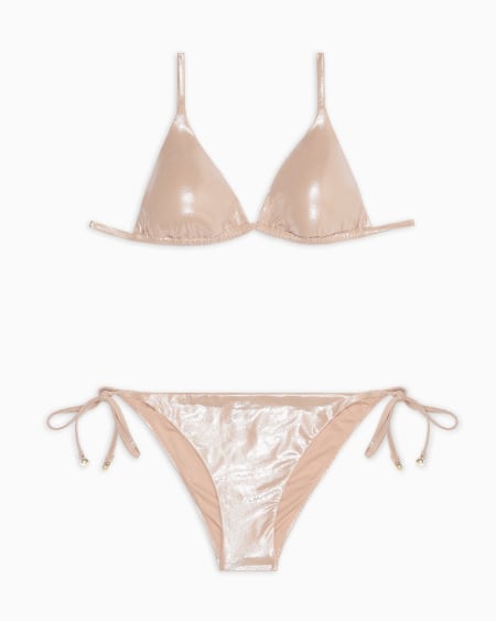 Armani Bikini de triángulo con relleno de tejido foil reciclado ASV