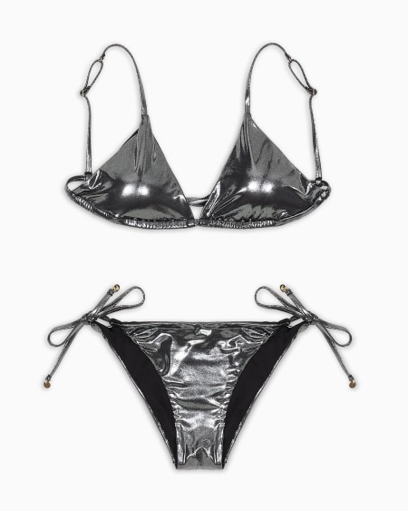 Armani Bikini de triángulo con relleno de tejido foil reciclado ASV