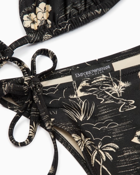 Armani Bikini De Triángulo Con Relleno Y Estampado Logomania