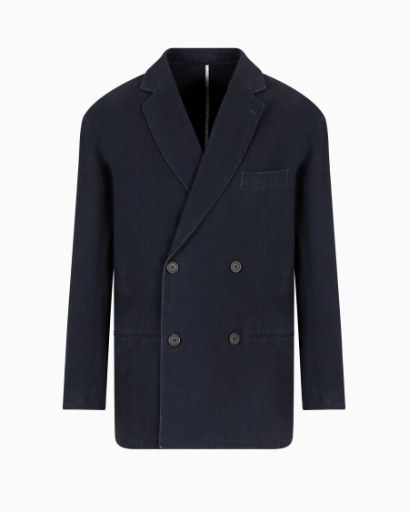 Armani Blazer de abotonadura doble de sarga de bull