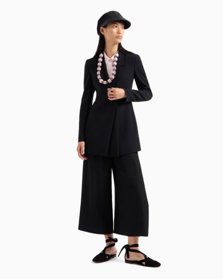 Armani Blazer De Abotonadura Sencilla De Envers Satén