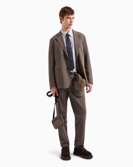 Armani Blazer De Abotonadura Sencilla En Nailon Elástico Travel Essential