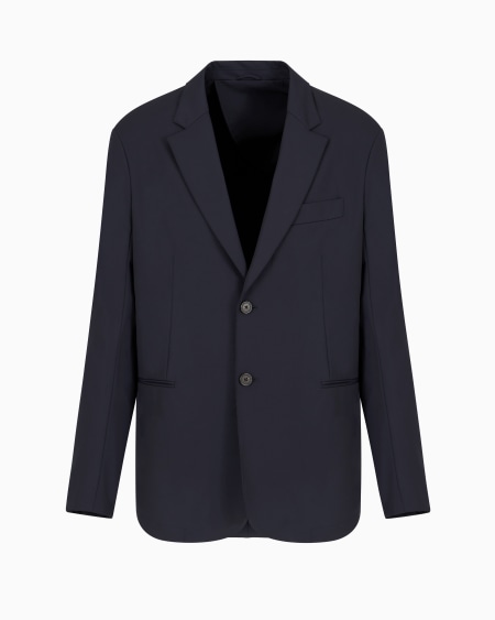 Armani Blazer de abotonadura sencilla en nailon elástico Travel Essential