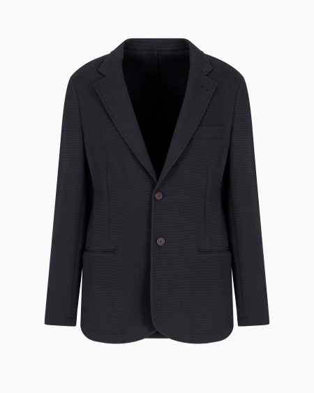 Armani Blazer de abotonadura sencilla en punto gofre Travel Essential