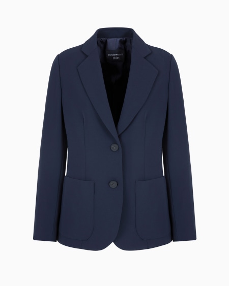 Armani Blazer de abotonadura sencilla en tejido de triacetato Icon
