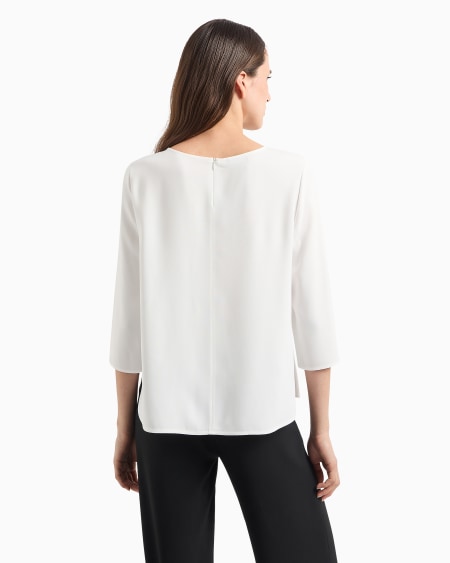 Armani Blusa De Envers Satén Con Manga Tres Cuartos