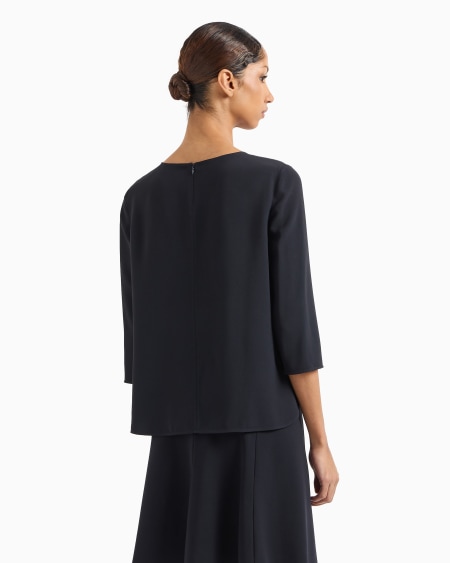 Armani Blusa De Envers Satén Con Manga Tres Cuartos