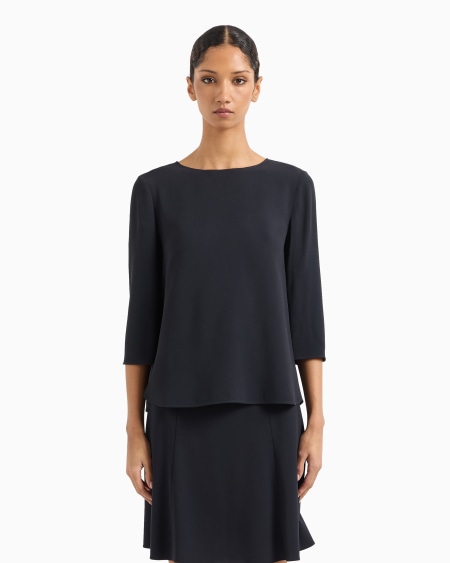 Armani Blusa De Envers Satén Con Manga Tres Cuartos