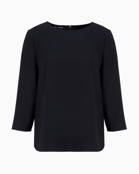 Armani Blusa De Envers Satén Con Manga Tres Cuartos