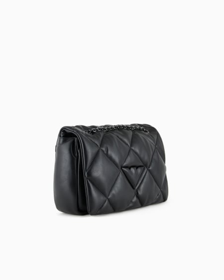 Armani Bolso Bandolera Con Solapa Efecto Napa Acolchada