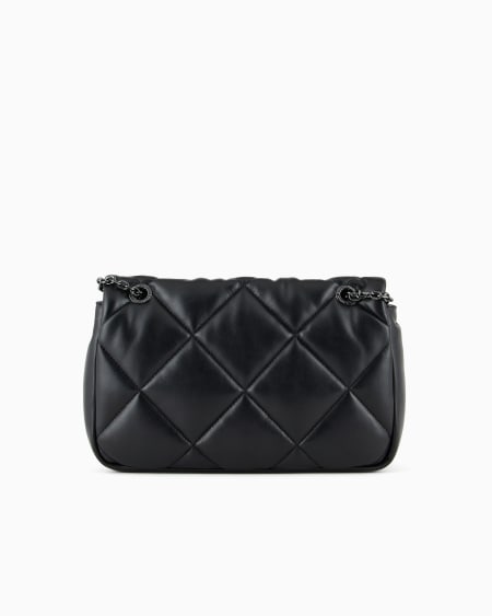 Armani Bolso Bandolera Con Solapa Efecto Napa Acolchada