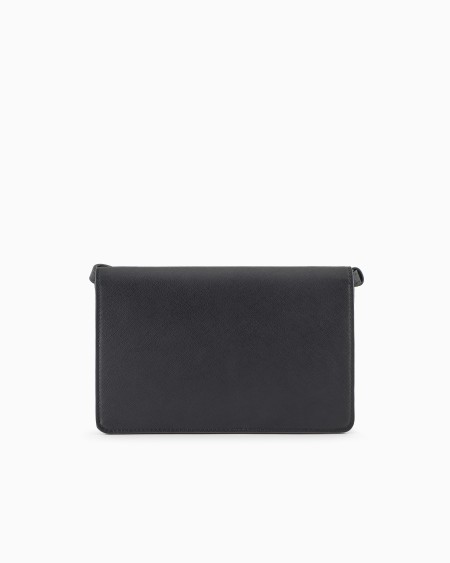 Armani Bolso Bandolera Con Solapa En Piel Saffiano Regenerada Y Nailon Reciclado ASV