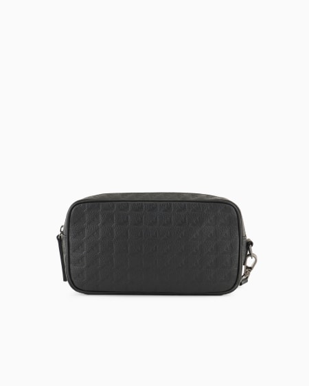 Armani Bolso Bandolera De Piel Con águila Repujada Por Toda La Superficie