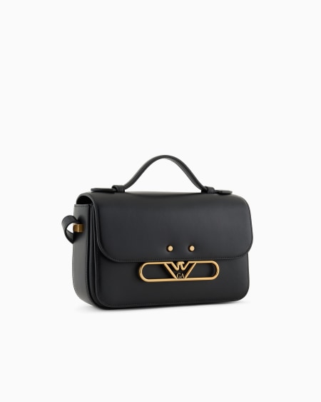 Armani Bolso Bandolera De Piel Lisa Con Logotipo De águila De Metal