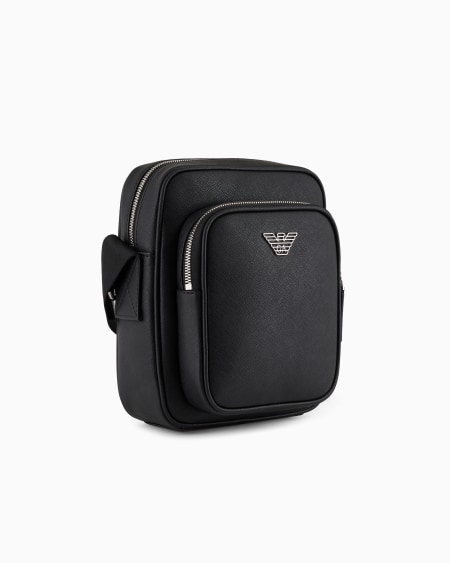 Armani Bolso Bandolera De Piel Saffiano Regenerada Con Placa De águila ASV