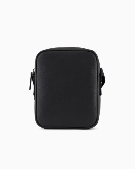 Armani Bolso Bandolera De Piel Saffiano Regenerada Con Placa De águila ASV