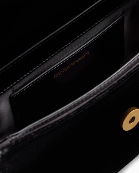 Armani Bolso Bandolera De Terciopelo Con Logotipo De águila De Metal