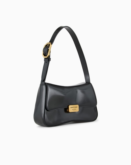 Armani Bolso De Hombro Baguette Con Acabado Cepillado