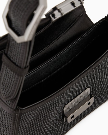 Armani Bolso De Hombro Baguette De Satén Con Strass