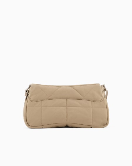Armani Bolso De Hombro Baguette Grande En Nailon Acolchado