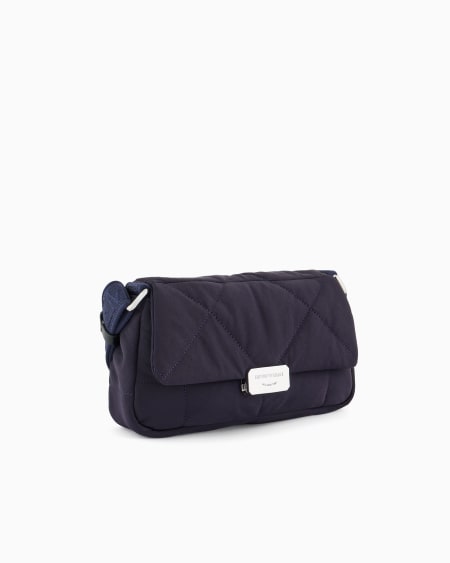 Armani Bolso De Hombro Baguette Mediano En Nailon Acolchado