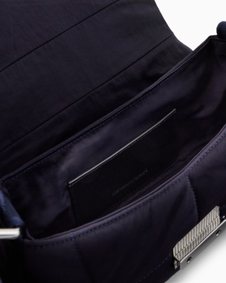 Armani Bolso De Hombro Baguette Mediano En Nailon Acolchado