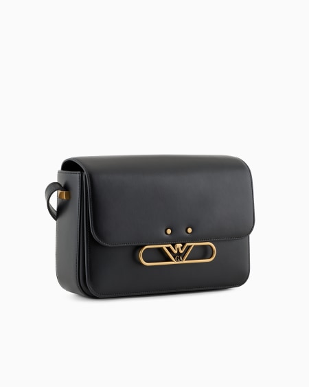 Armani Bolso De Hombro De Piel Lisa Con Logotipo De águila De Metal