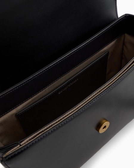 Armani Bolso De Hombro De Piel Lisa Con Logotipo De águila De Metal