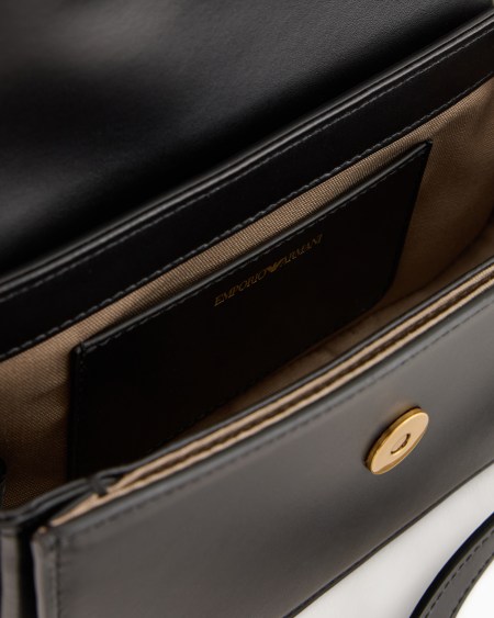 Armani Bolso De Hombro De Piel Lisa Con Logotipo De águila De Metal