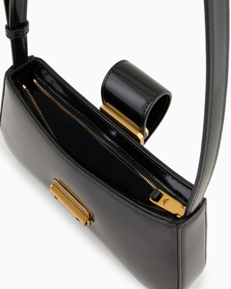 Armani Bolso De Hombro Tipo Hobo Con Hebilla Con Logotipo