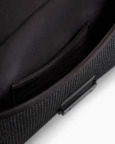 Armani Bolso De Mano Baguette De Satén Con Strass Y Bandolera De Cadena