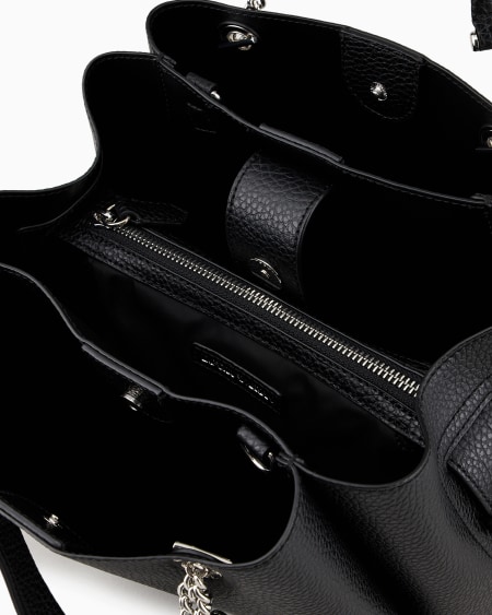 Armani Bolso De Mano Con Efecto Graneado Y Colgante De águila