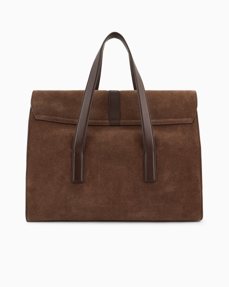 Armani Bolso De Mano En Ante Con Hebilla Y Bandolera