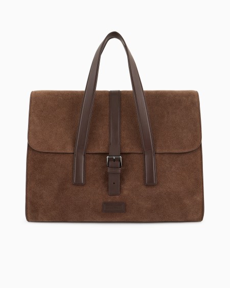 Armani Bolso de mano en ante con hebilla y bandolera