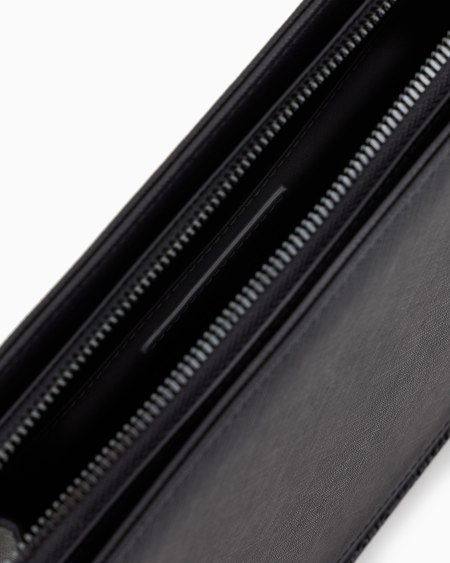 Armani Bolso De Mano En Piel Saffiano Regenerada Y Nailon Reciclado ASV