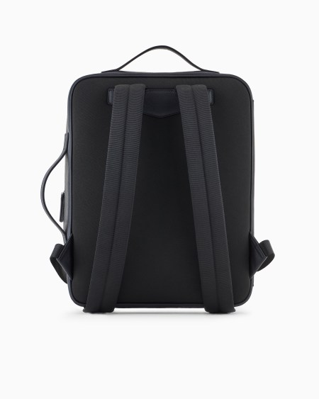 Armani Bolso Modelo Business Con Tirantes En Piel Saffiano Regenerada Y Nailon Reciclado ASV