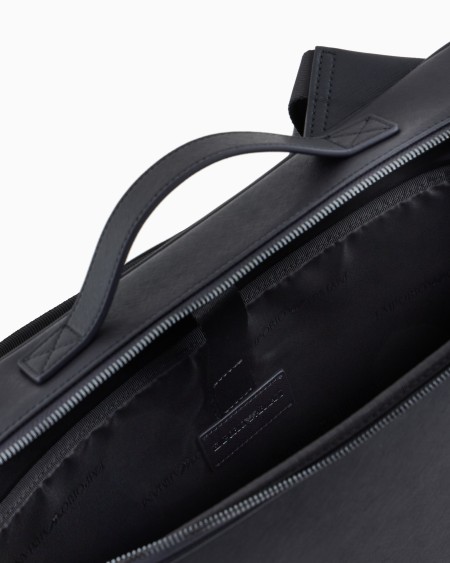 Armani Bolso Modelo Business Con Tirantes En Piel Saffiano Regenerada Y Nailon Reciclado ASV
